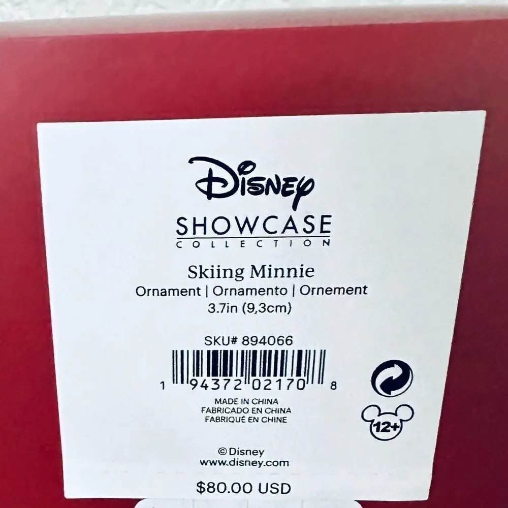 Lenox Disney Skiing Minnie Mouse Christmas Holiday Ornament